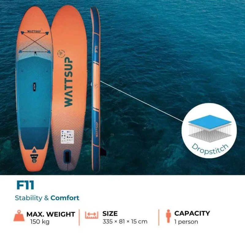 SUP WattSUP F11 Франція борд board доска дошка каяк САП суп надувна SUP дошка 2 шари слоя доска надувна Stand Up Paddle board борд SUB SAP надувная — фото 7