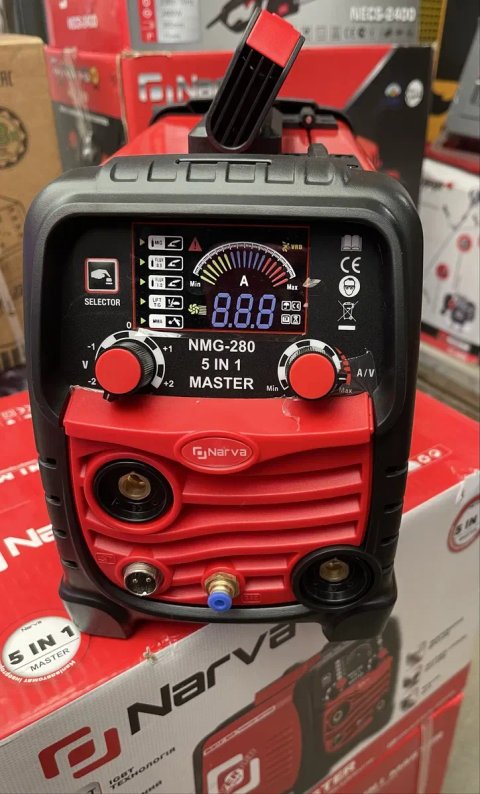 Сварочный полуавтомат NMG-280 5in1 master ( мини, флюс/газ, эл-д, под 1 кг)