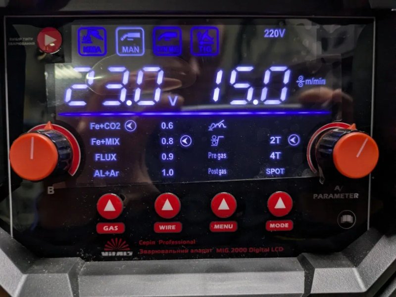 Сварочный полуавтомат Vitals Professional MIG 2000 digital LCD *кредит — фото 2