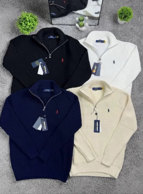 Светр Polo на блискавці, Ralph, в’язаний класичний светр поло, Lauren, светр на замку ральф лаурен