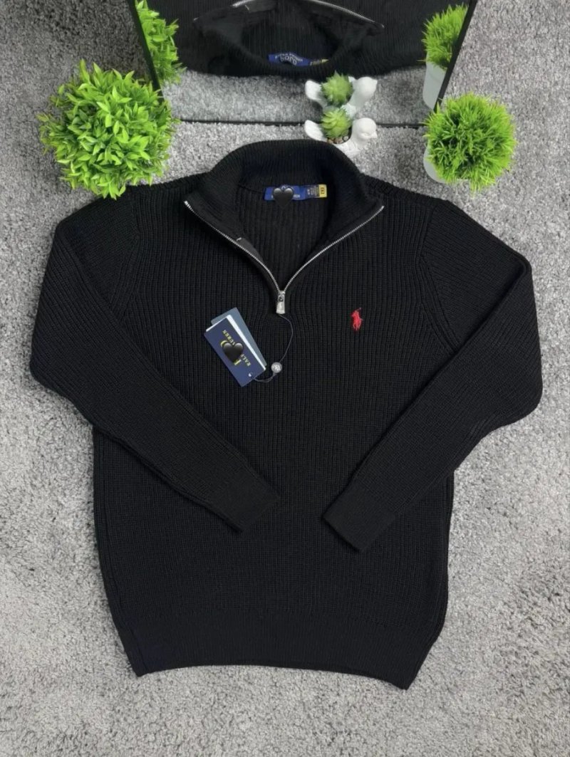 Светр Polo на блискавці, Ralph, в’язаний класичний светр поло, Lauren, светр на замку ральф лаурен — фото 3