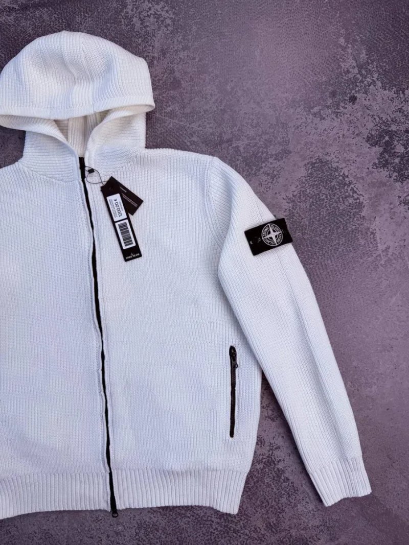 Светр Stone Island 1:1 оригінал світиться у темряві білий унісекс чоловічий жіночий стон айленд преміум якість — фото 4