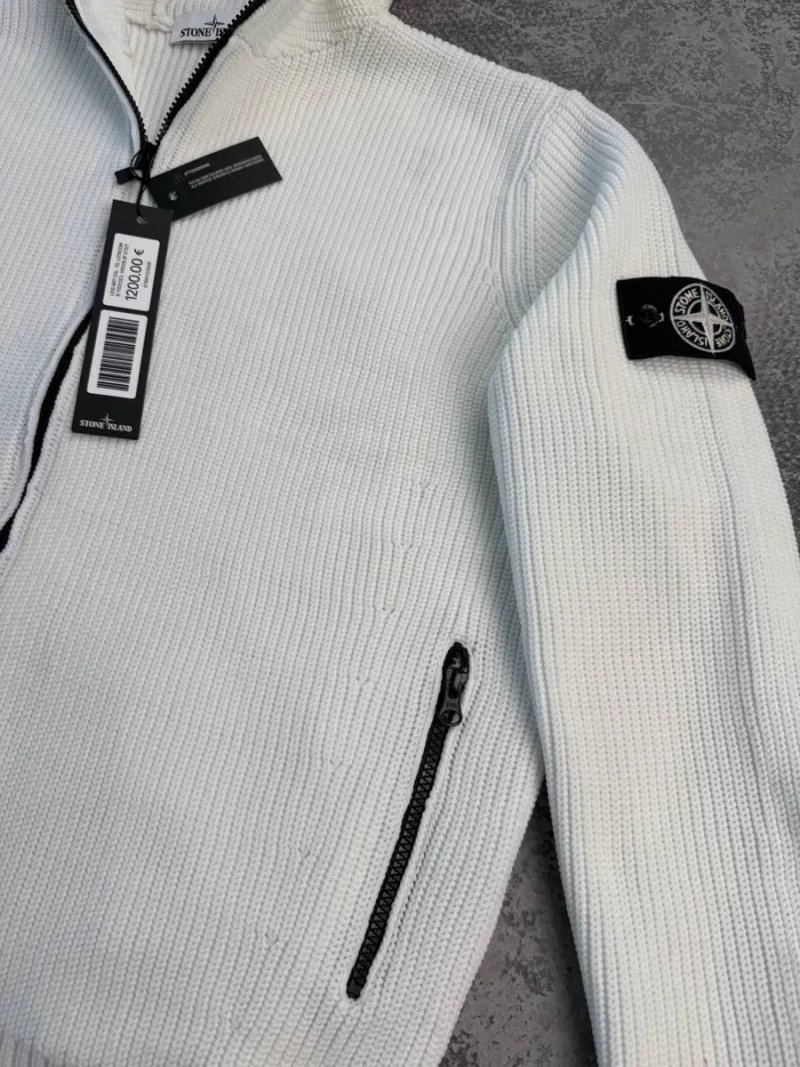 Светр Stone Island 1:1 оригінал світиться у темряві білий унісекс чоловічий жіночий стон айленд преміум якість — фото 5