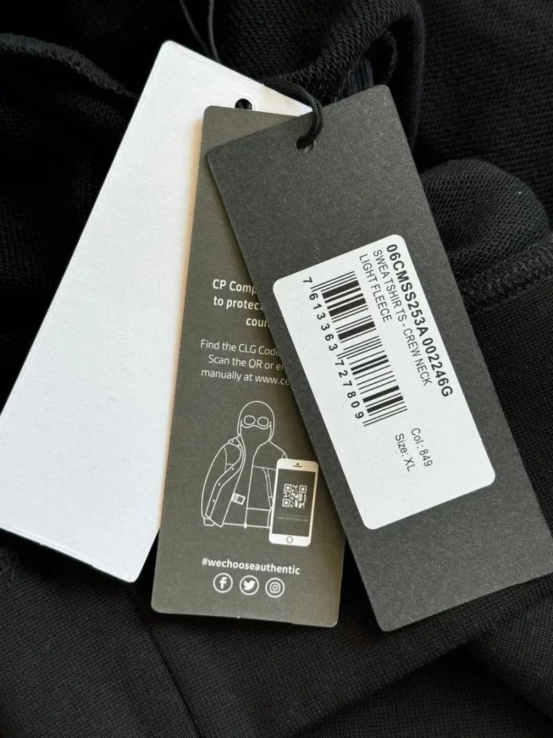 Світшот C.P. Company Crew Neck Light Fleece,розмір M, L, XL. — фото 5