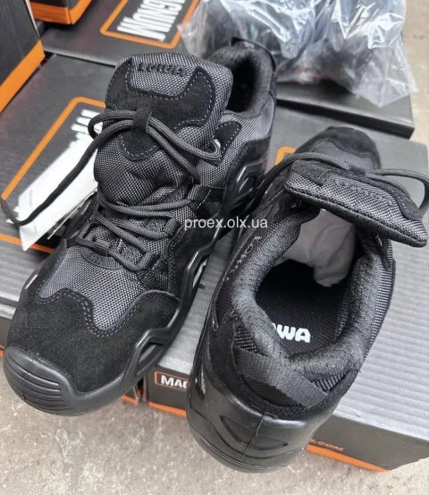Тактические кроссовки LOWA Zephyr GTX LO TF Black Gore-Tex военные треккинговые кроссовки черные берцы для ЗСУ и Полиции