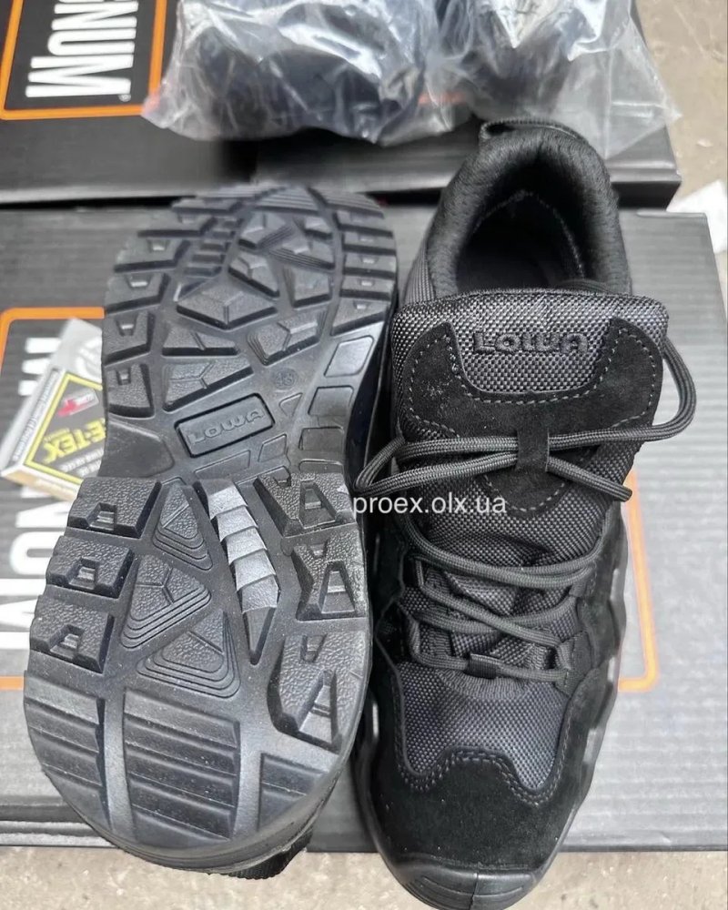 Тактические кроссовки LOWA Zephyr GTX LO TF Black Gore-Tex военные треккинговые кроссовки черные берцы для ЗСУ и Полиции — фото 6