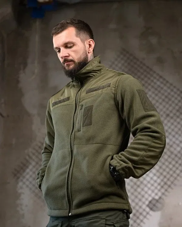 Тактична фліска TERMIT олива Фліска військова  Тактична флісова кофта  Армійська кофта  Фліска ЗСУ — фото 3