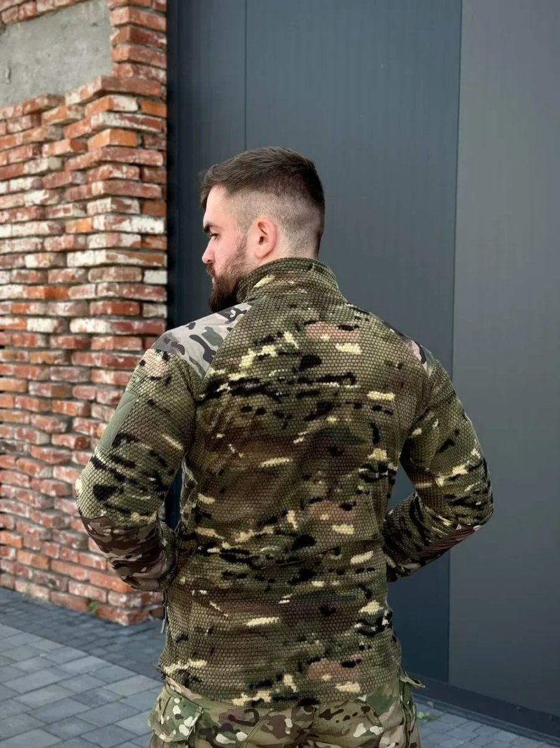 Тактична флісова кофта GEN.II Multicam | Військова фліска ЗСУ | Фліс вафелька | Тактичний одяг Military | Кофта Мультикам | S-3XL — фото 7