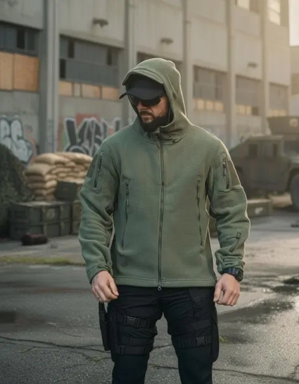 Тактична флісовка level 3 Olive / кофта військова олива / чоловіча Тактична кофта на осінь - зима олива / флісова тактична кофта чоловіча олива — фото 5