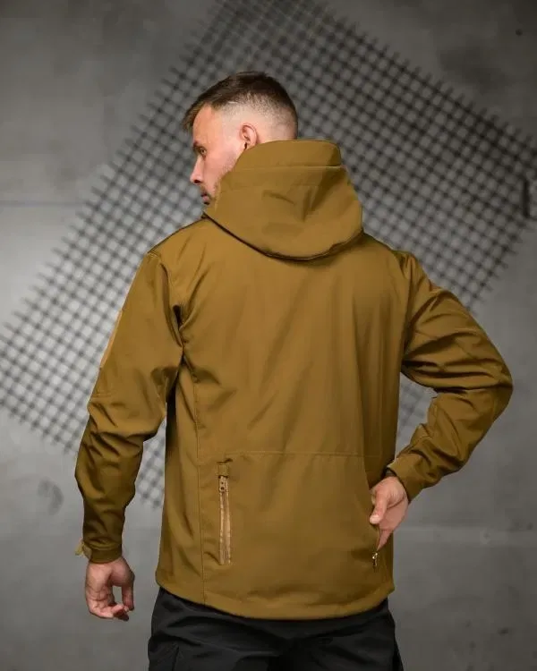 Тактична куртка софтшел олива койот / Softshell куртка демісезонна  / курточка осінь весна / осенняя тактическая куртка — фото 6