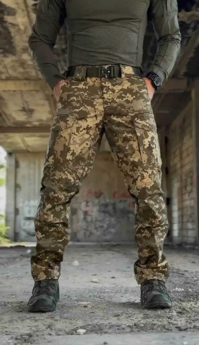 Тактичні штани мультикам, піксель, варан, олива, сині, койот S-XXL ріп стоп — фото 3