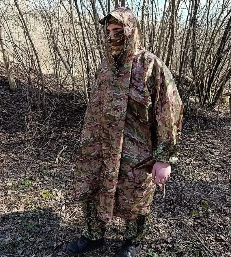 Тактичний дощовик Multicam тактический дождевик пончо мультикам — фото 2