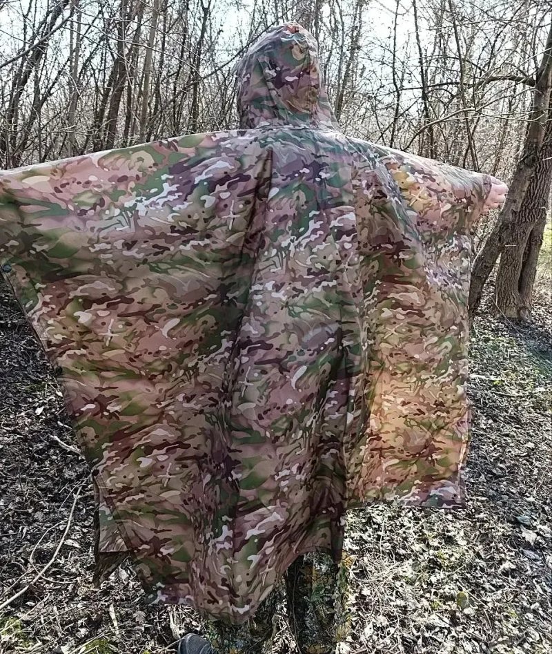 Тактичний дощовик Multicam тактический дождевик пончо мультикам — фото 5