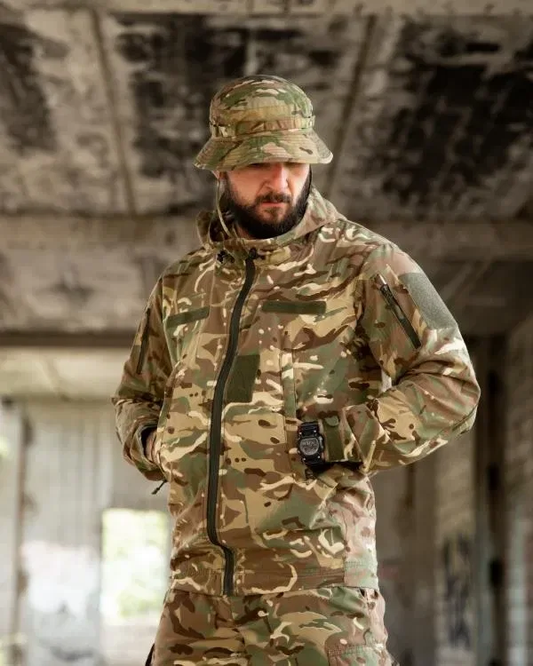 Тактичний комплект 5в1 Мультикам Rip Stop Куртка Штани Футболка Панама Ремінь Військова форма ЗСУ — фото 5
