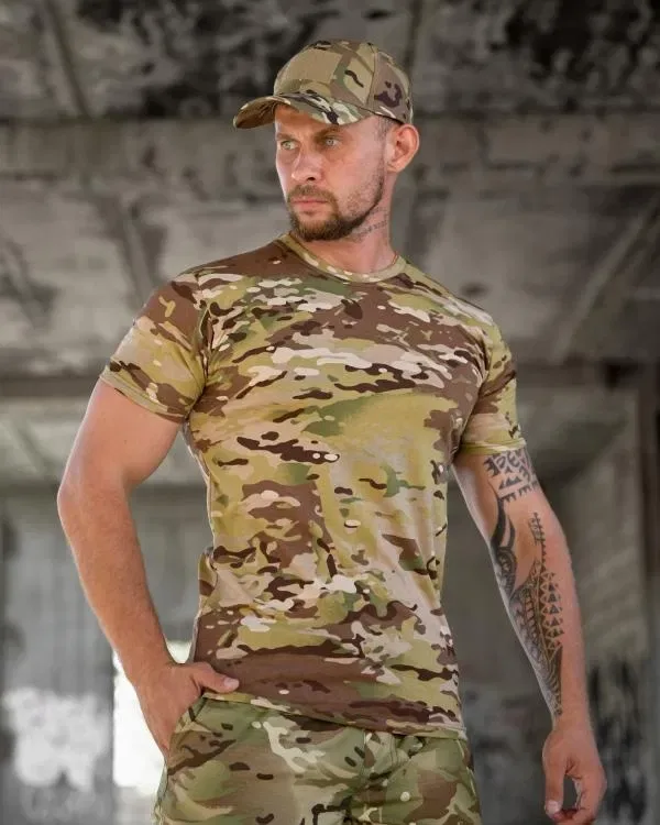 Тактичний комплект KMS Tactical мультикам / Тактичний комплект KMS Tactical — фліска + футболка + штани BANDIT + кепка / КОМПЛЕКТ 4 В 1 для військових — фото 5