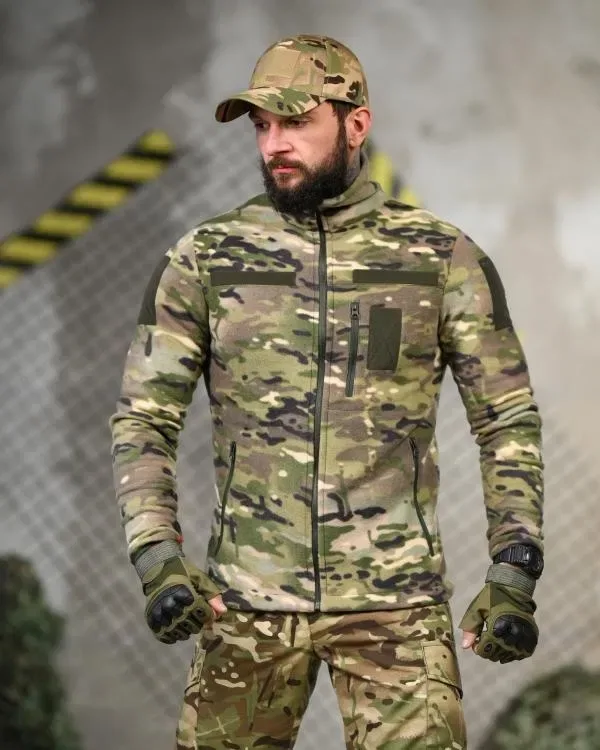 Тактичний костюм 5в1 STABITEX Мультикам | Тактичний комплект | Softshell | Фліс | Штани | Бейсболка | Ремінь | Рукавички | Військовий одяг Multicam — фото 3