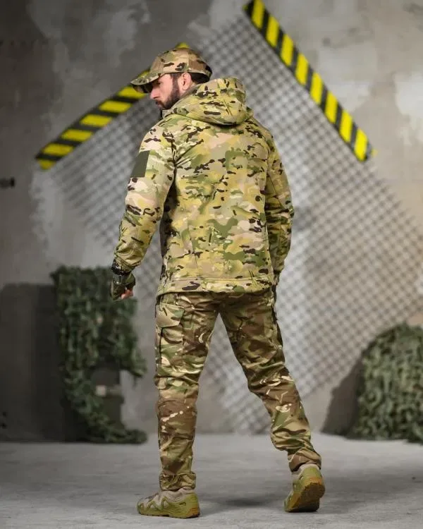 Тактичний костюм 5в1 STABITEX Мультикам | Тактичний комплект | Softshell | Фліс | Штани | Бейсболка | Ремінь | Рукавички | Військовий одяг Multicam — фото 5