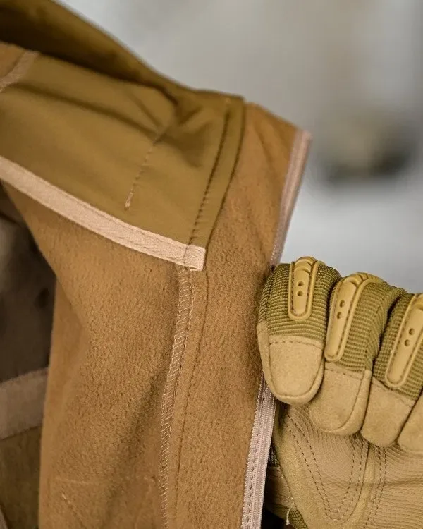 Тактичний костюм софтшел softshell 6в1 койот / Шість речей входять до комплекту / військовий комплект форма койот для чоловіків / комплект речей 6в1 — фото 8