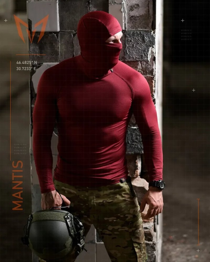 Тактичний лонгслів з балаклавою Phantom  кольори в наявності / якісний лонгслів для чоловіків мультикам койот олива чорний сірий бордо — фото 6