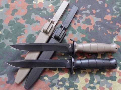Тактичний польовий армійський туристичний мисливський ніж Glock FM 78 Black/Coyote 29см,гравіювання Extrema Ratio,пластикові ножни