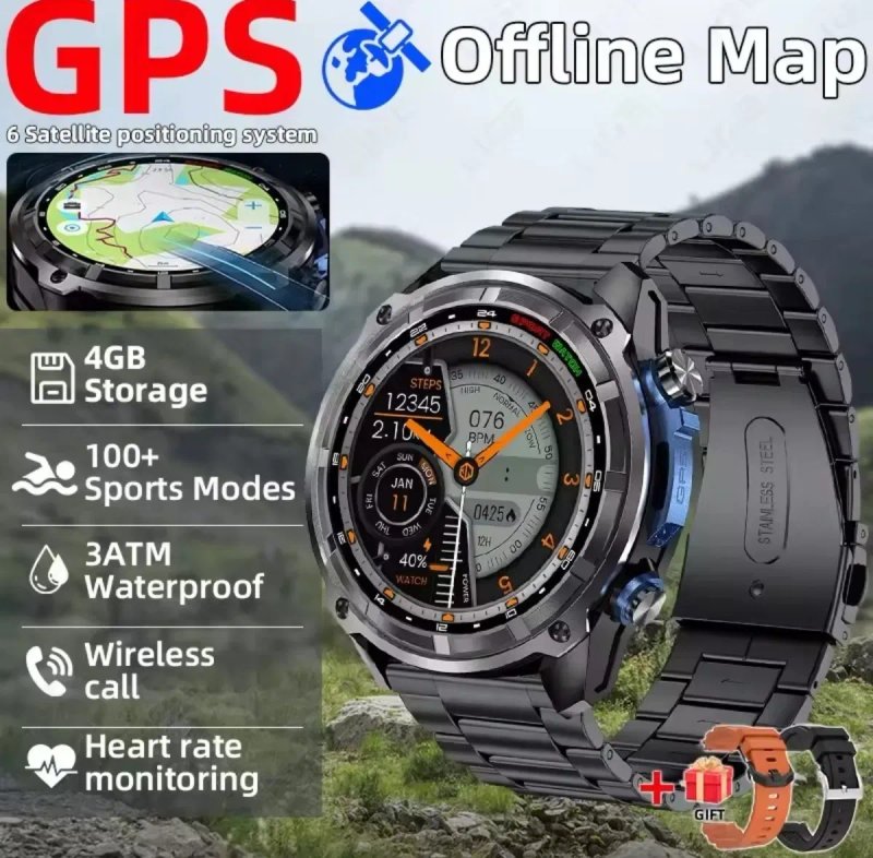 Тактичний смарт годинник TANK G1 Special Edition + пам'яті  4GB + Compass + GPS + OFFLINE Google Maps — фото 5