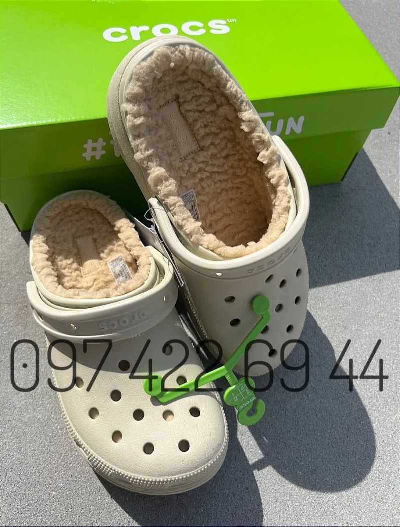 Теплі Сабо Крокс Класік Crocs Platform Lined з Хутром — фото 2