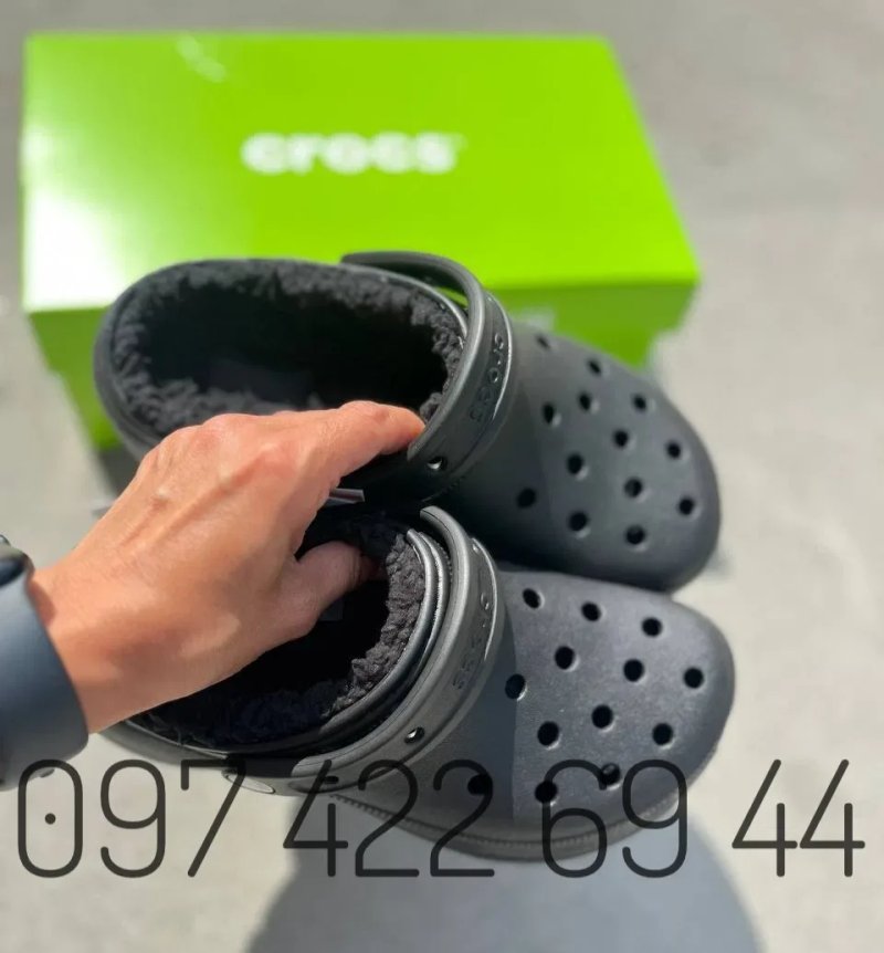 Теплі Сабо Крокс Класік Crocs Platform Lined з Хутром — фото 3