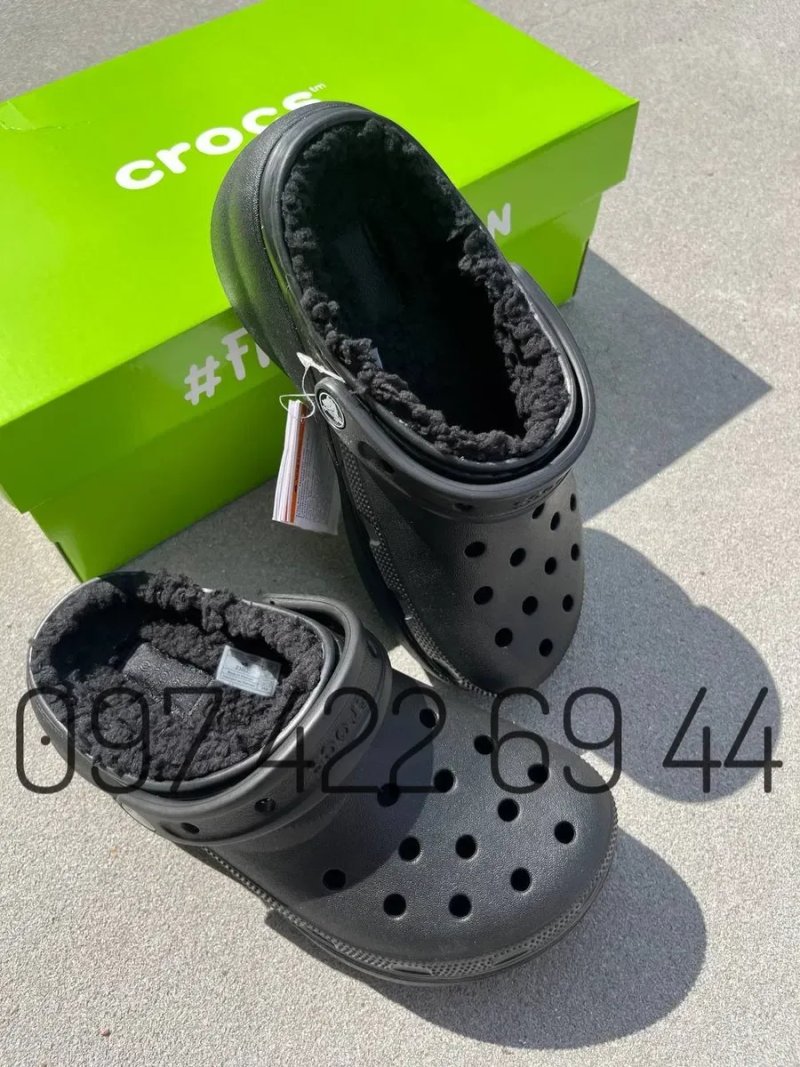 Теплі Сабо Крокс Класік Crocs Platform Lined з Хутром — фото 5