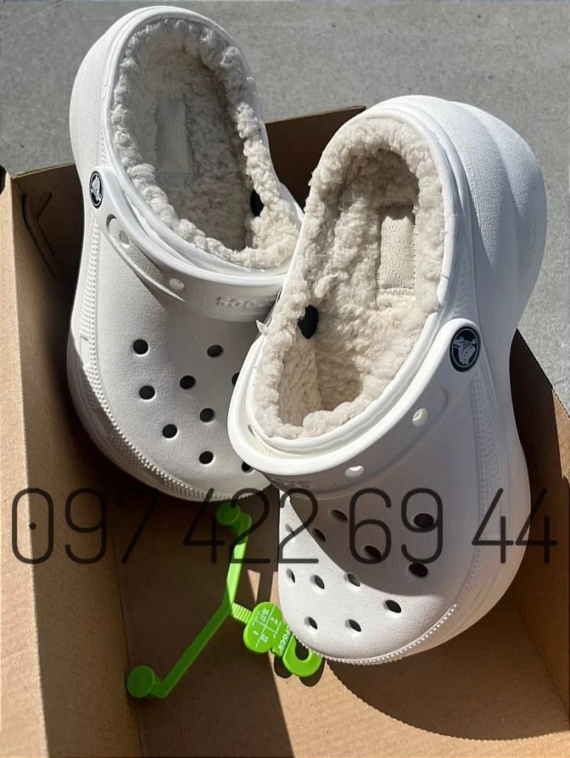 Теплі Сабо Крокс Класік Crocs Platform Lined з Хутром — фото 6