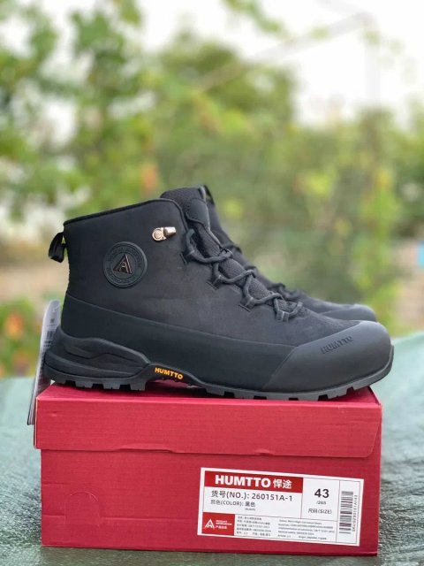 Термо черевики Humtto 260151A1 Black (41-46) — натуральний набук, теплі, осінь-зима | чоловіче взуття Хумто