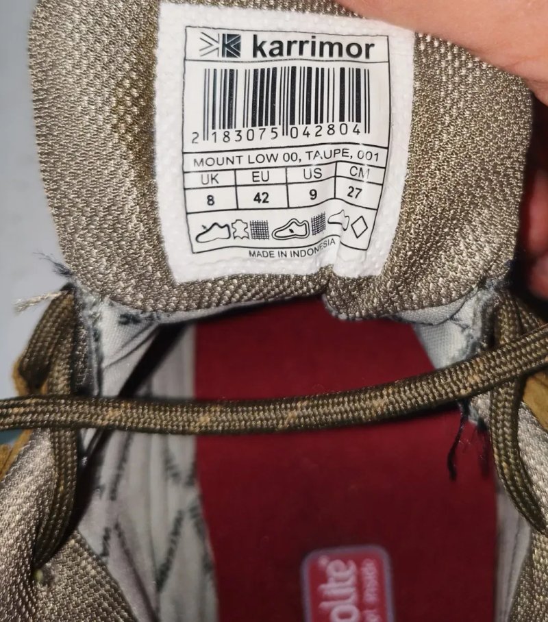 Термо кроссовки KARRIMOR Mount Low , кожа, термо, waterproof 27см 42р. — фото 7
