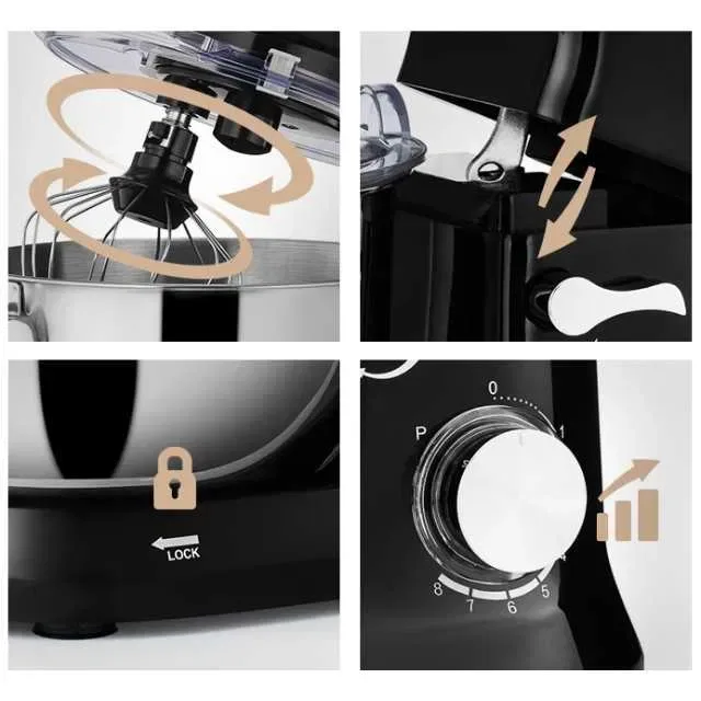 Тестомес миксер планетарный Mozano Compact Chef 1700 Вт Black — фото 3