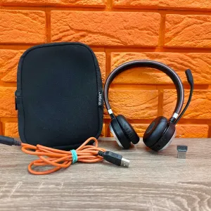 Бездротова гарнітура Jabra Evolve 65 Stereo + jabra link 360 + кабель
