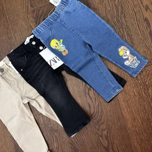 Штани 3 пари дитячі дівчачі Zara H&M fox&bunny