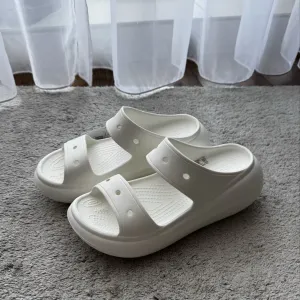 Жіночі шльопанці Крокси Crocs Classic Crush Sandal бежеві W7 36 розмір 23 CM