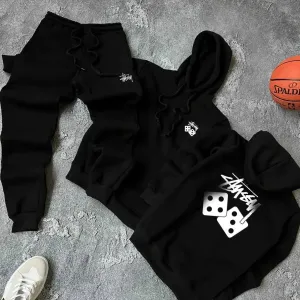 Спортивный костюм мужской флисовый Stussy теплый  стусси на флисе