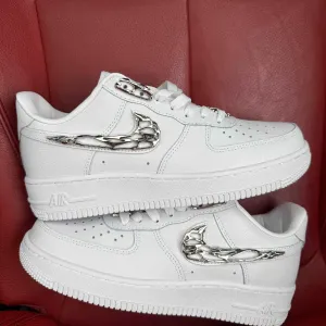 (ОПЛАТА ПІСЛЯ ОГЛЯДУ)Nike Air Force 1 Low Molten Metal Silver Найк Аір