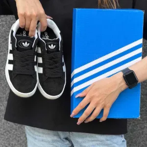Чорні Кампуси Жіночі кросівки Adidas Campus 00s Black чорні кеди НАЛОЖКА