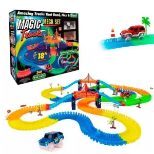 Гоночный трек Magic Track 360 со светящейся трассой 2 машинки + мост