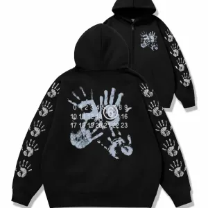 Зип худи Maison Margiela Paris Logo унисекс черное Мейсон Мардежа кофта лонгслив толстовка Новинка свитшот