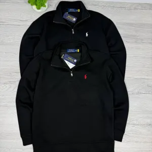 Кофта 1/3 Polo Ralph Lauren чорна Зіп-худі пів замок поло ральф Чоловіча Кофта 1/3