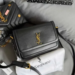 Сумка жіноча Yves Saint Laurent чорна маленька сумка Брендові сумки Сумка з натуральної шкіри Женские сумки