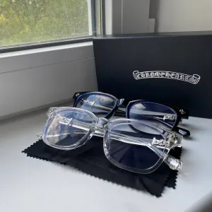 Окуляри З КОМПЛЕКТОМ Chrome Hearts Комп'ютерні Іміджеві | Повний Преміум Комплект Чохол | Готика Y2K Opium Стильні Трендові New rock racer worldwide