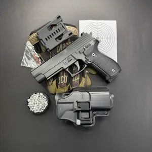 Іграшковий металевий пістолет Sig Sauer PRO+ Galaxy G26+, 6 мм, з кобурою, пружинний (spring)
