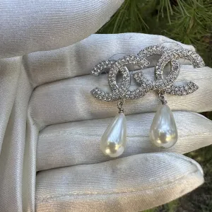 Сережки Chanel,Silver Tone,вінтаж.