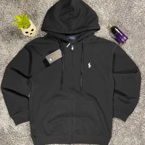 Худі Polo Ralph Lauren чорне на блискавці |  Чоловіча толстовка з капюшоном для повсякденного образу та міста
