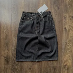 Широкі Шорти Джинсові Washed Old Raw Denim Baggy Темні Jaded London Чорні Skater Y2K SK8 Wide ERD Type Flared Фларед Довгі Модні Молодіжні Racer