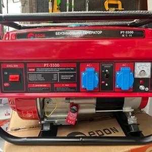 Бензиновий генератор Edon ED-3300-PRO 3.3 кВт мідь/+подарунок газовий карбюратор