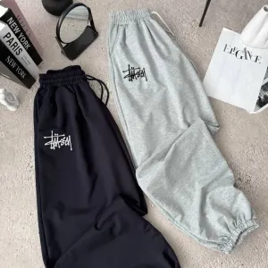 Чоловічі—Жіночі штани Stussy /Стасси /Стуси Oversize з вишитим лого