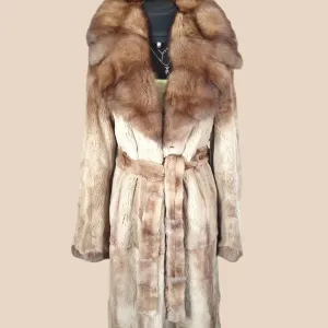 Saga furs.   Дл 105см. Норковая шуба с соболем. Натуральная шуба